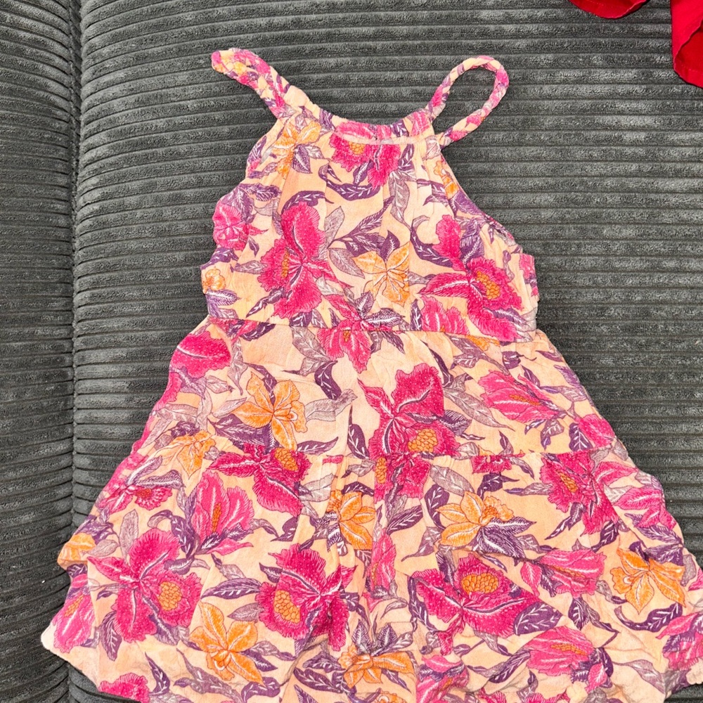Old Navy Pink and Orange Halter Sundress